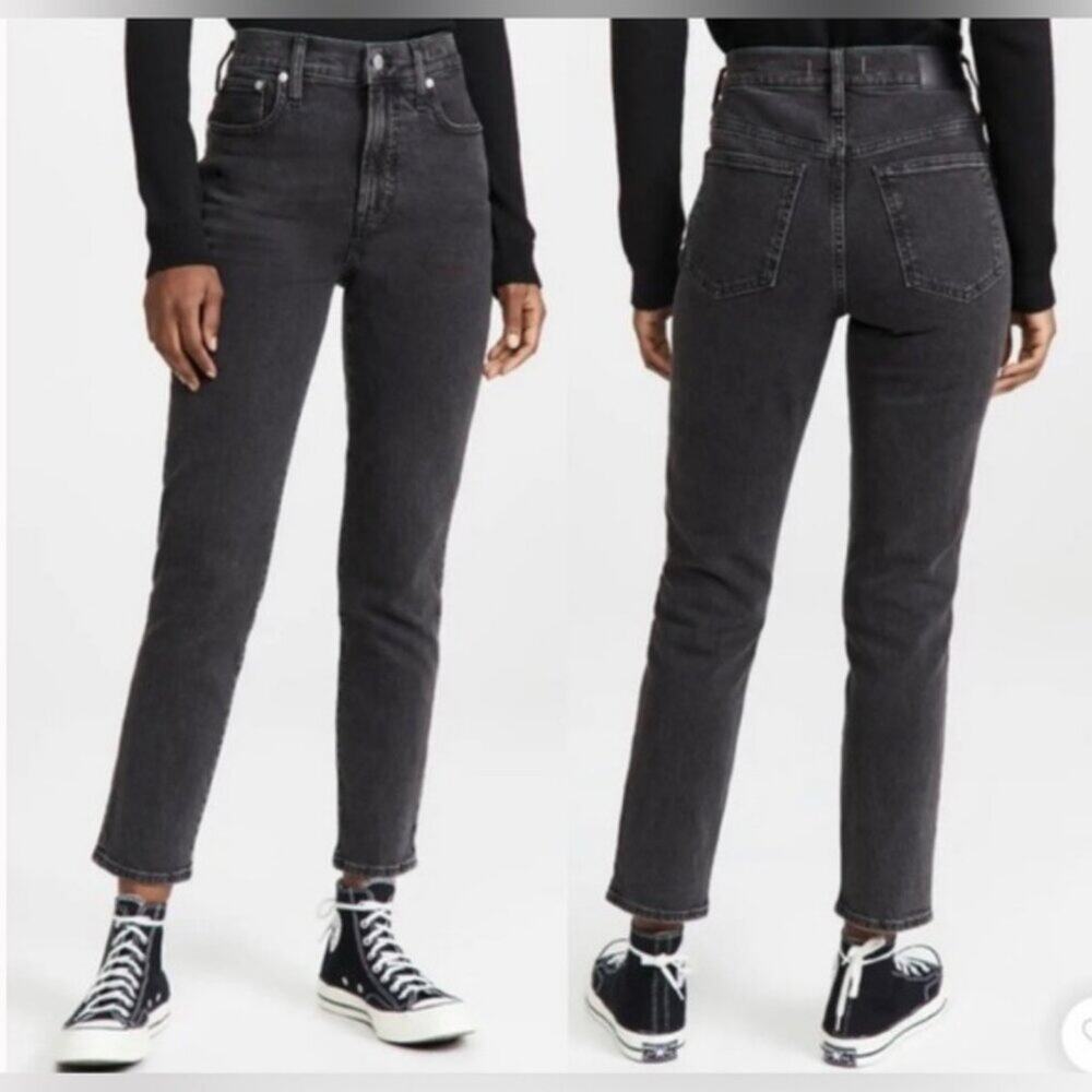 Madewell Perfect Vintage Jeans SIZE 27 Lunar Wash Black High Rise